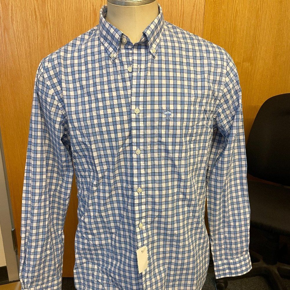 NWT Brooks Brothers Red Fleece Blue White Gingham Men's Button Down - XXL -